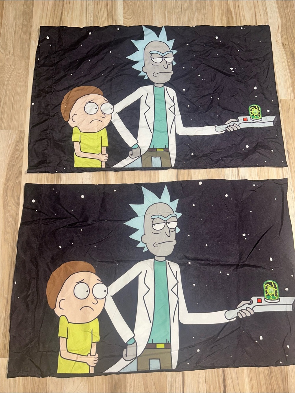 Rick and Morty Black Cartoon Pillowcase Set - 2-Piece